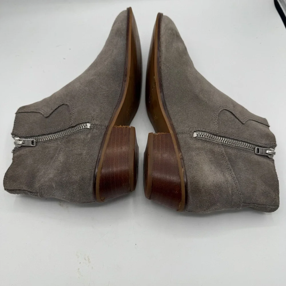 Coach Dani Bootie Western Heather Grey‎ Suede Ankle Boots 7.5B